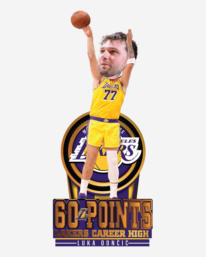 Luka Doncic Los Angeles Lakers 60 Point Franchise Career High Gamebreaker Bobblehead FOCO - FOCO.com
