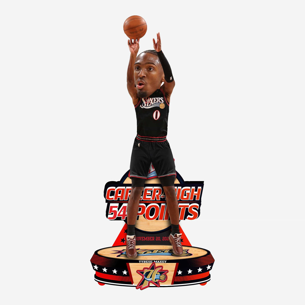Tyrese Maxey Philadelphia 76ers 54 Point Performance Gamebreaker Bobblehead FOCO - FOCO.com