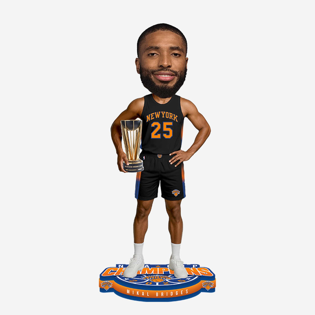 Mikal Bridges New York Knicks NBA Cup Champions Bobblehead