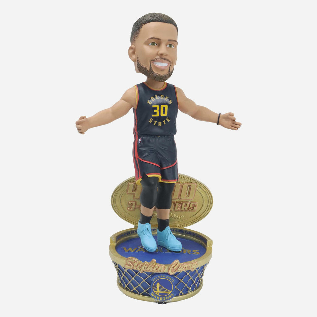 Steph Curry Golden State Warriors 4,000 Career Three Pointers Bobblehead FOCO - FOCO.com