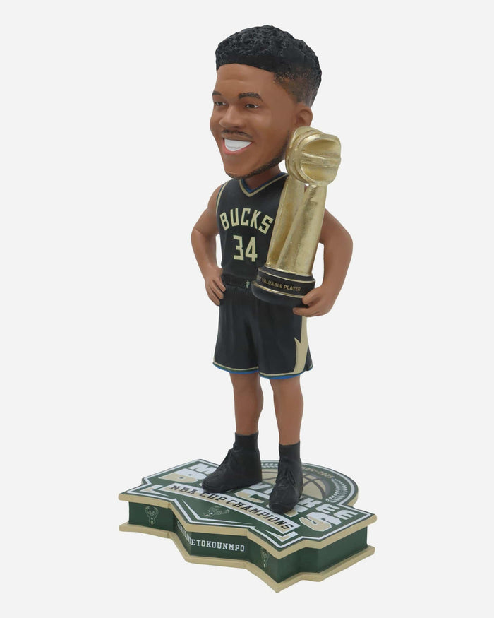 Giannis Antetokounmpo Milwaukee Bucks 2024 NBA Cup Champions MVP Bobblehead FOCO - FOCO.com