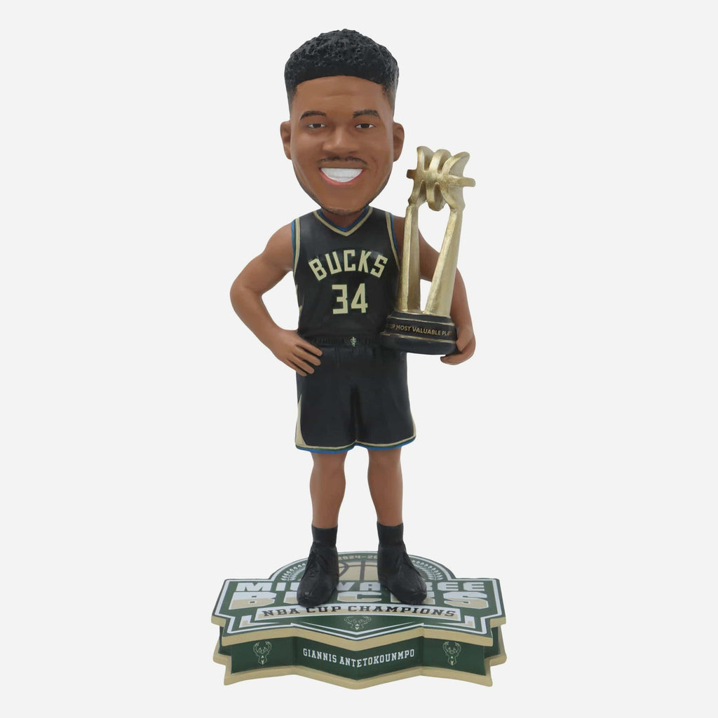 Giannis Antetokounmpo Milwaukee Bucks 2024 NBA Cup Champions MVP Bobblehead FOCO - FOCO.com