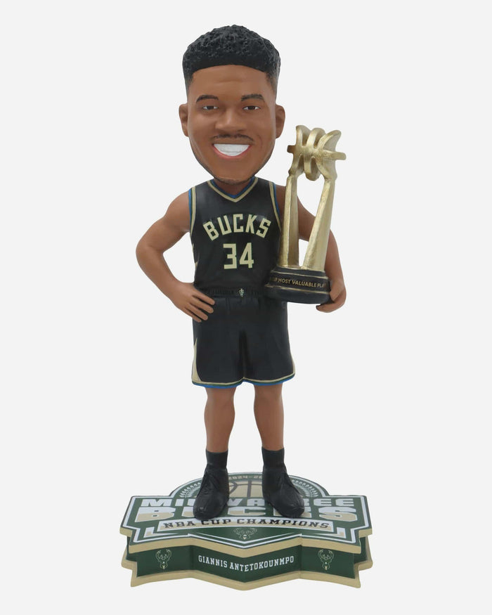 Giannis Antetokounmpo Milwaukee Bucks 2024 NBA Cup Champions MVP Bobblehead FOCO - FOCO.com