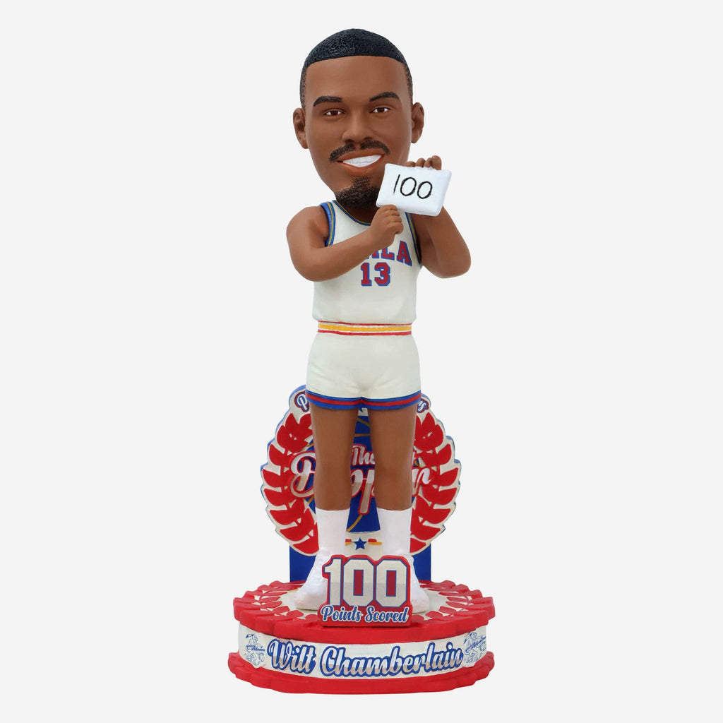 Wilt Chamberlain Philadelphia Warriors 100 Point Game Bobblehead FOCO - FOCO.com