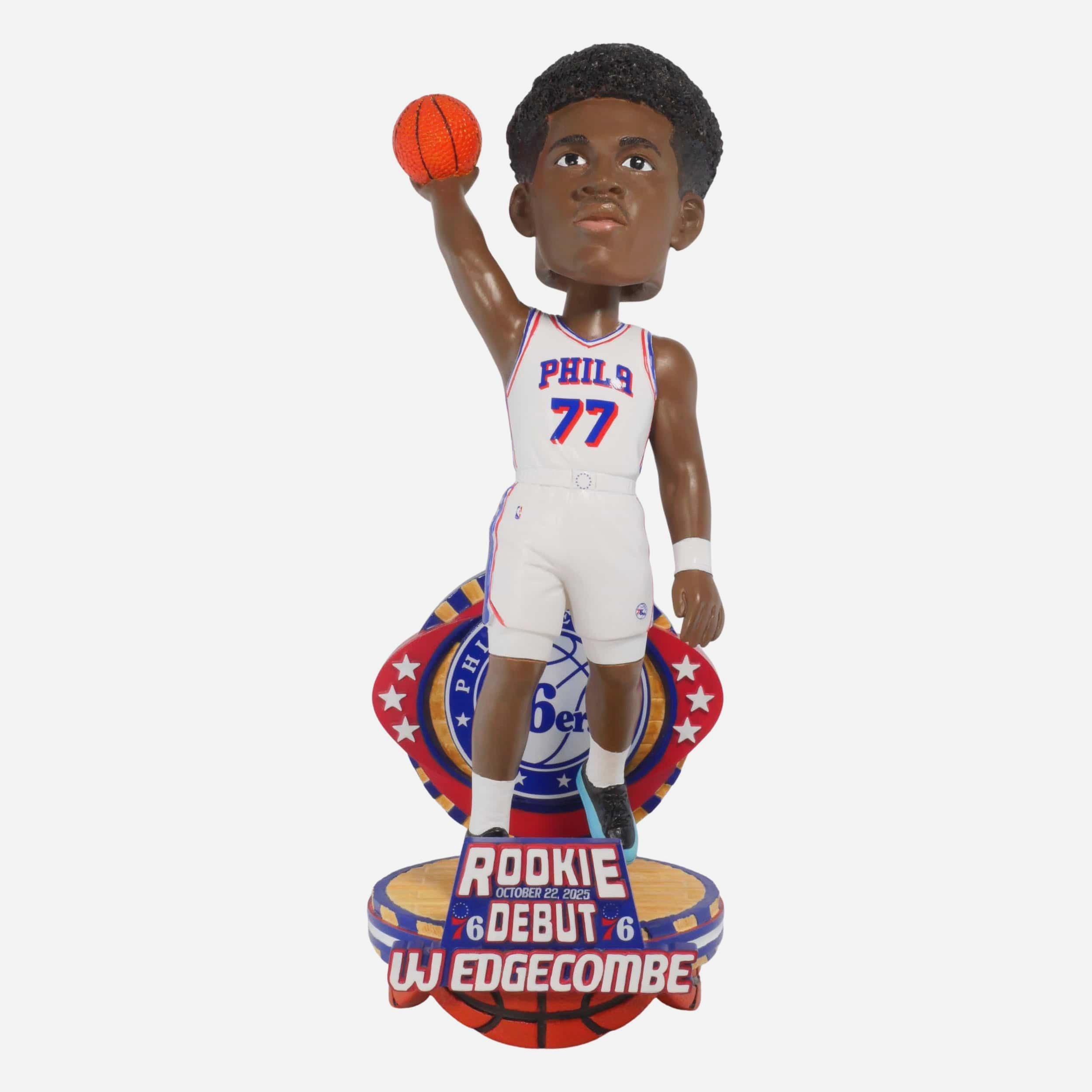 VJ Edgecombe Philadelphia 76ers NBA Debut Bobblehead FOCO