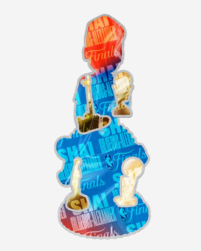 Shai Gilgeous-Alexander Oklahoma City Thunder 2025 NBA Champions Triple Trophy Bobblehead FOCO - FOCO.com
