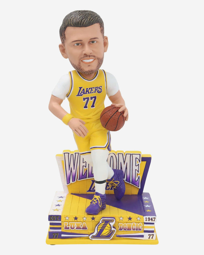 Luka Doncic Los Angeles Lakers Welcome to the Team Bobblehead FOCO - FOCO.com