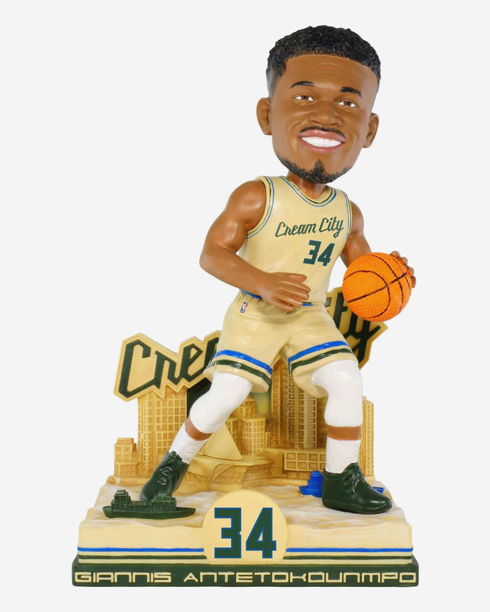 Giannis Antetokounmpo Milwaukee Bucks 2026 City Jersey Bobblehead FOCO - FOCO.com