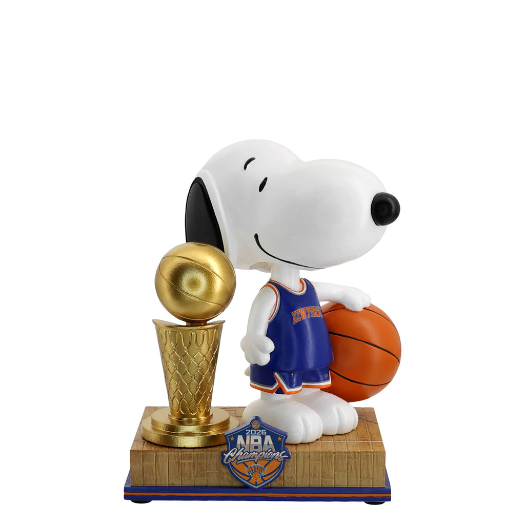 New York Knicks 2026 NBA Champions Snoopy Peanuts Bobblehead FOCO - FOCO.com