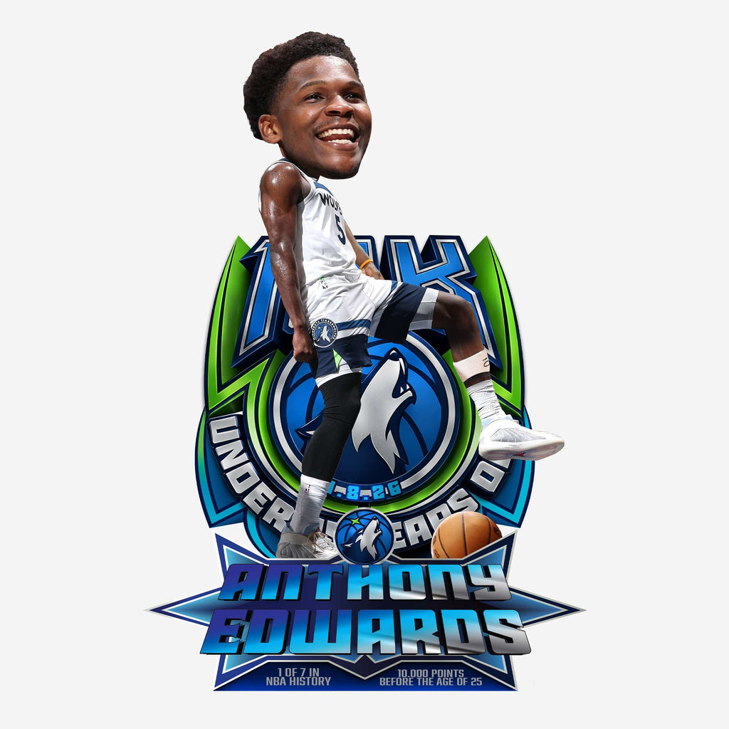 Anthony Edwards Minnesota Timberwolves 10K Career Points Milestone Bobblehead FOCO - FOCO.com