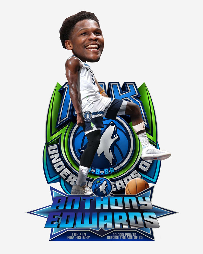 Anthony Edwards Minnesota Timberwolves 10K Career Points Milestone Bobblehead FOCO - FOCO.com