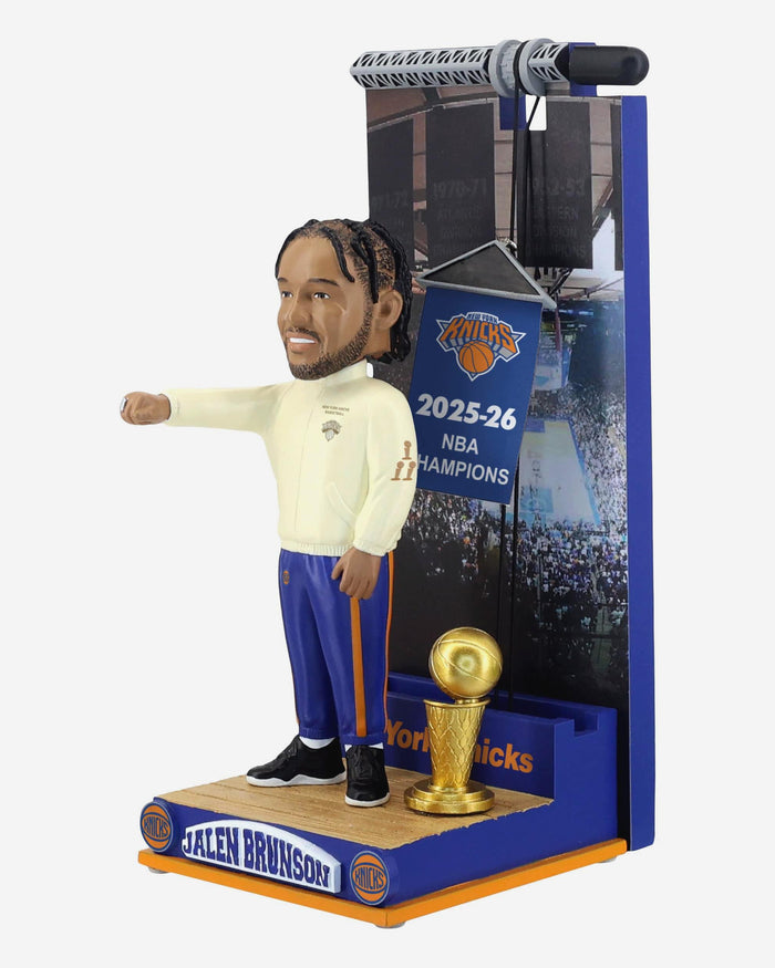 Jalen Brunson New York Knicks Raising the Banner Bobblehead FOCO - FOCO.com