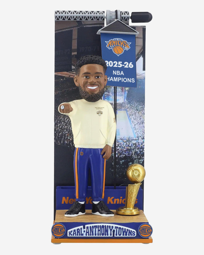 Karl-Anthony Towns New York Knicks Raising the Banner Bobblehead FOCO - FOCO.com