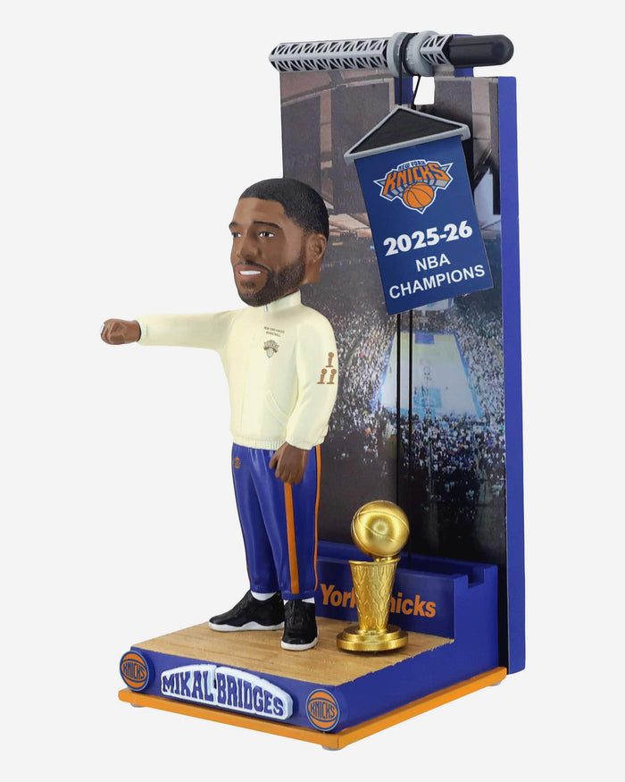 Mikal Bridges New York Knicks Raising the Banner Bobblehead FOCO - FOCO.com