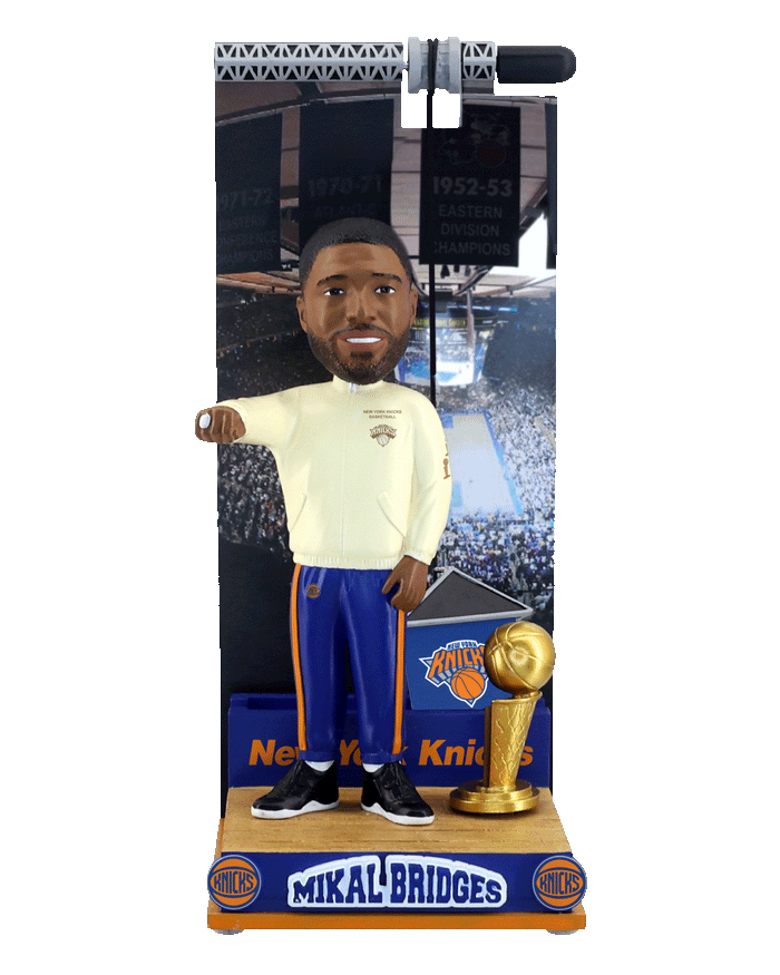 Mikal Bridges New York Knicks Raising the Banner Bobblehead FOCO - FOCO.com