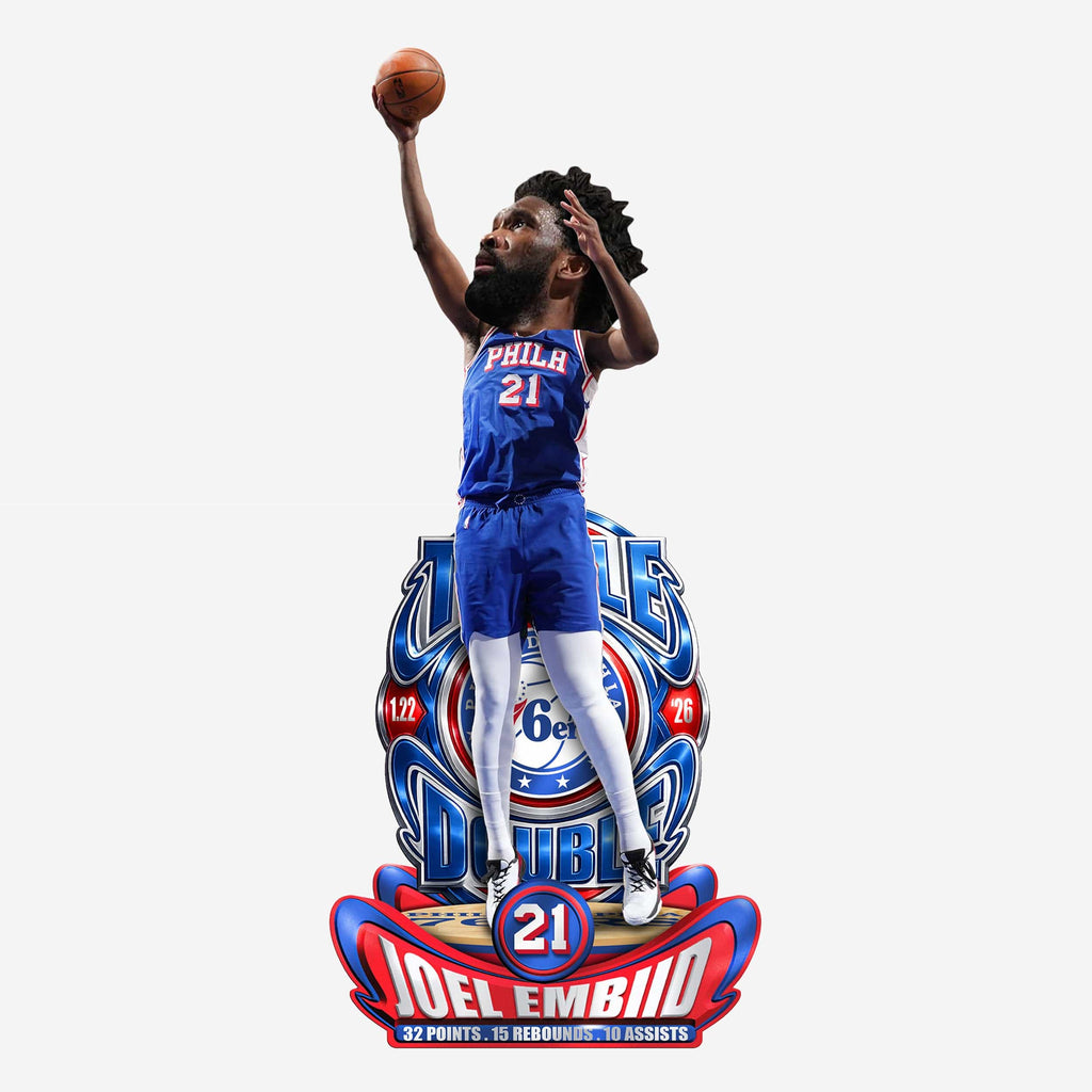 Joel Embiid Philadelphia 76ers Triple Double Bobblehead FOCO - FOCO.com