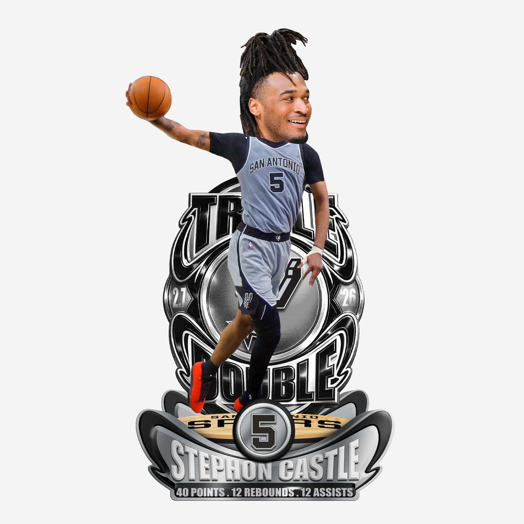 Stephon Castle San Antonio Spurs Triple Double Bobblehead FOCO - FOCO.com