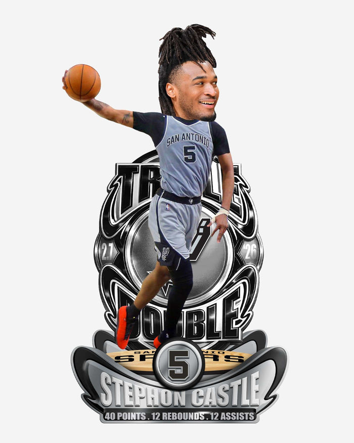 Stephon Castle San Antonio Spurs Triple Double Bobblehead FOCO - FOCO.com