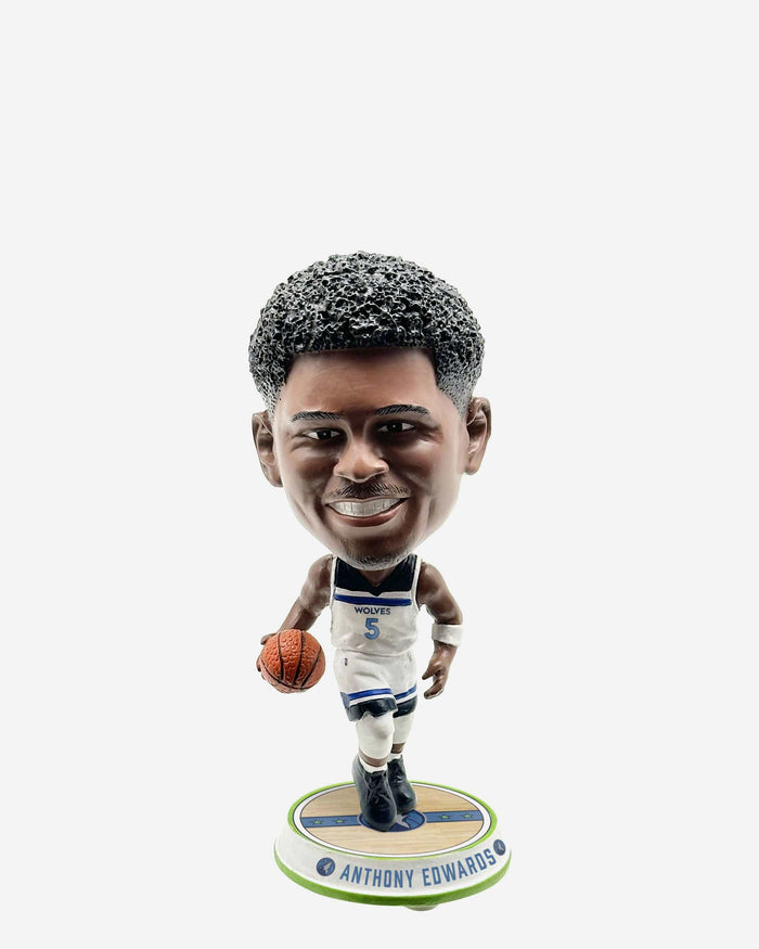 Anthony Edwards Minnesota Timberwolves Court Stripe Mini Bighead Bobblehead FOCO - FOCO.com