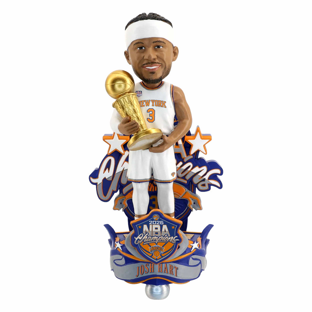 Josh Hart New York Knicks 2026 NBA Champions Celebration Bobblehead FOCO - FOCO.com