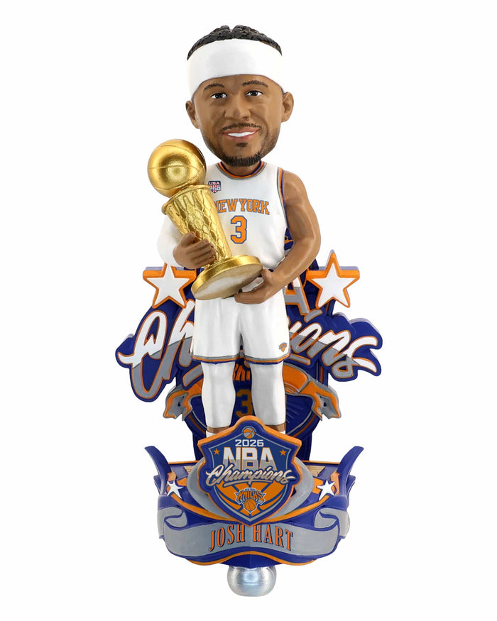 Josh Hart New York Knicks 2026 NBA Champions Celebration Bobblehead FOCO - FOCO.com
