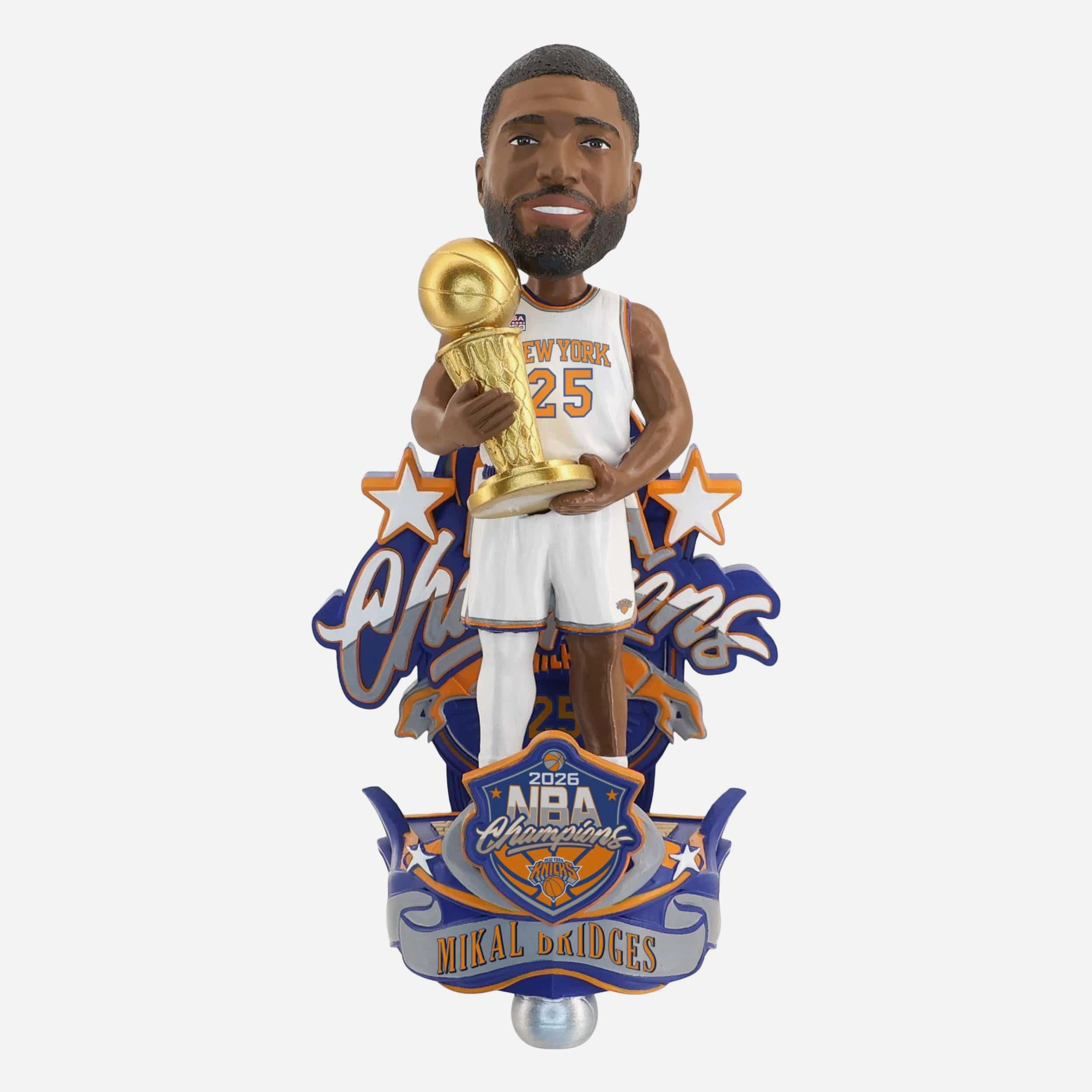 Mikal Bridges New York Knicks 2026 NBA Champions Celebration
