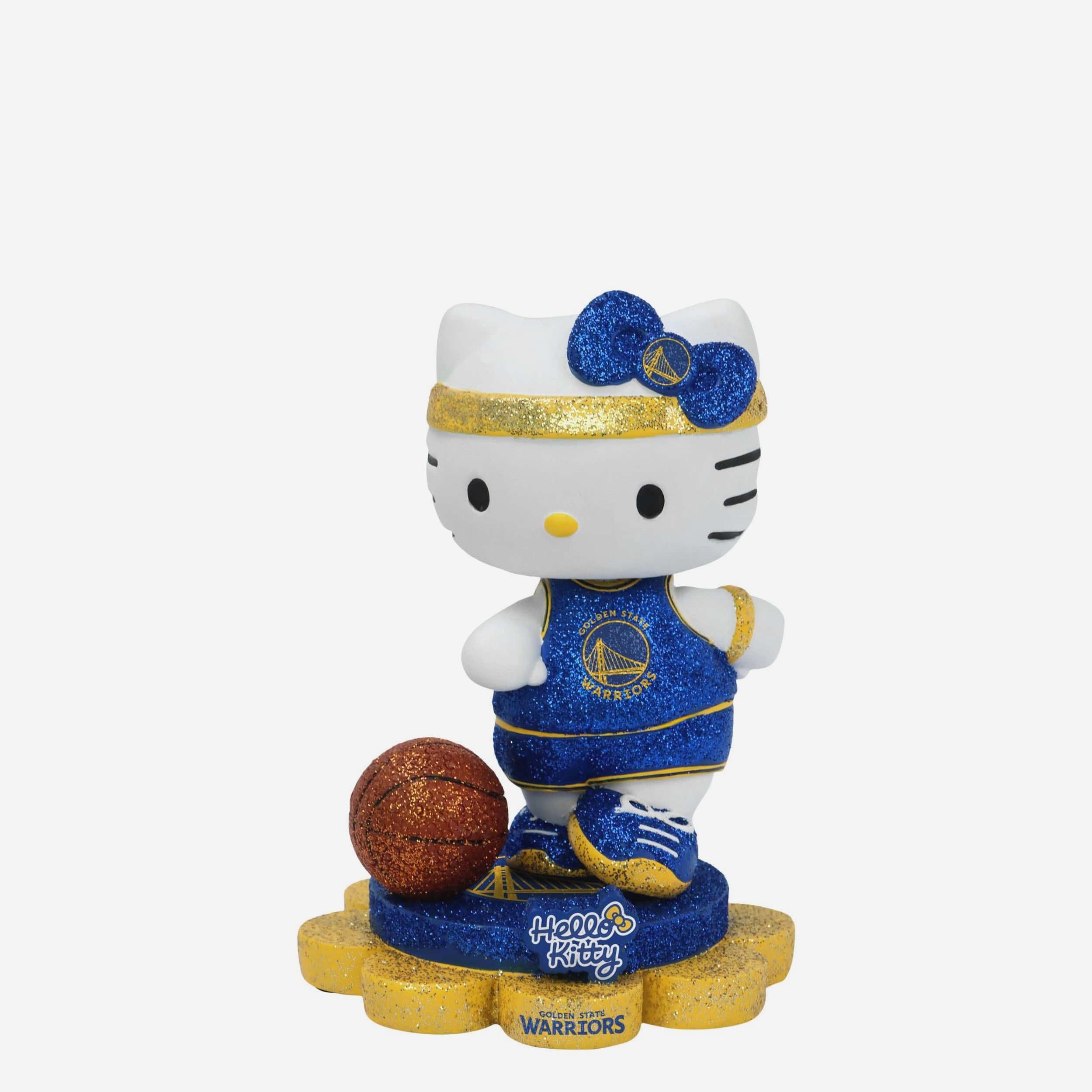Golden State Warriors Hello Kitty® Glitter Mini Bobblehead FOCO