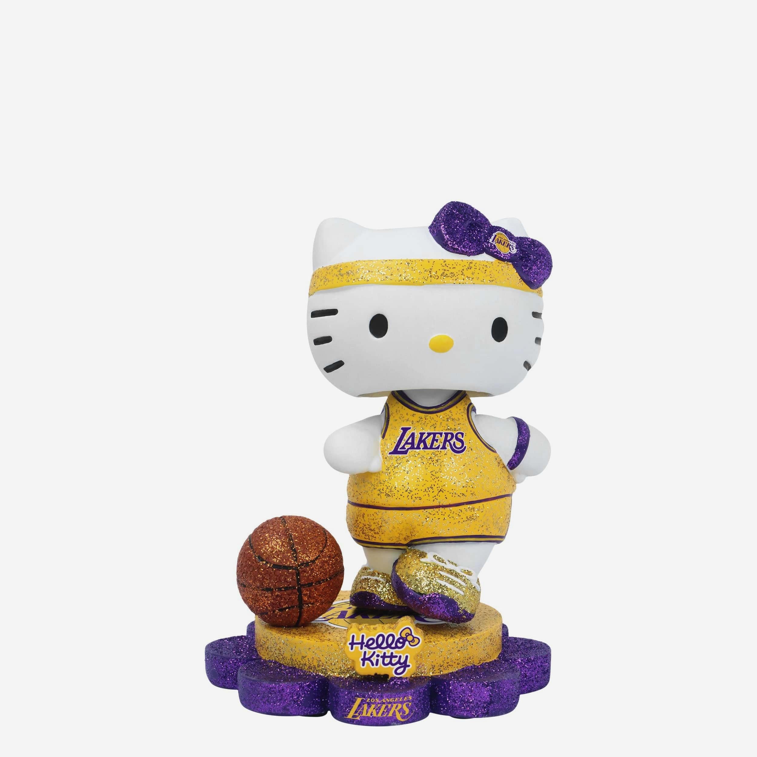 激レア☆ハローキティ☆TW＆KTドール（Ｌ）☆バスケットボール☆2002 Los Angeles Lakers Hello Kitty® Glitter Mini Bobblehead FOCO