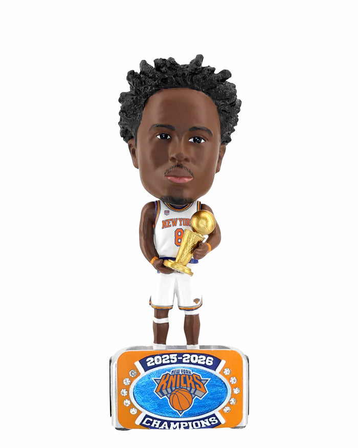 OG Anunoby New York Knicks 2026 NBA Champions 6.5 in Ring Base Medium Bighead Bobblehead FOCO - FOCO.com