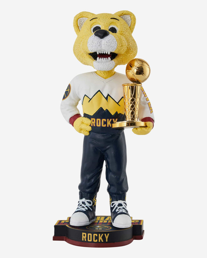 SuperMascot Rocky Denver Nuggets 2023 NBA Champions Mascot Bobblehead FOCO - FOCO.com