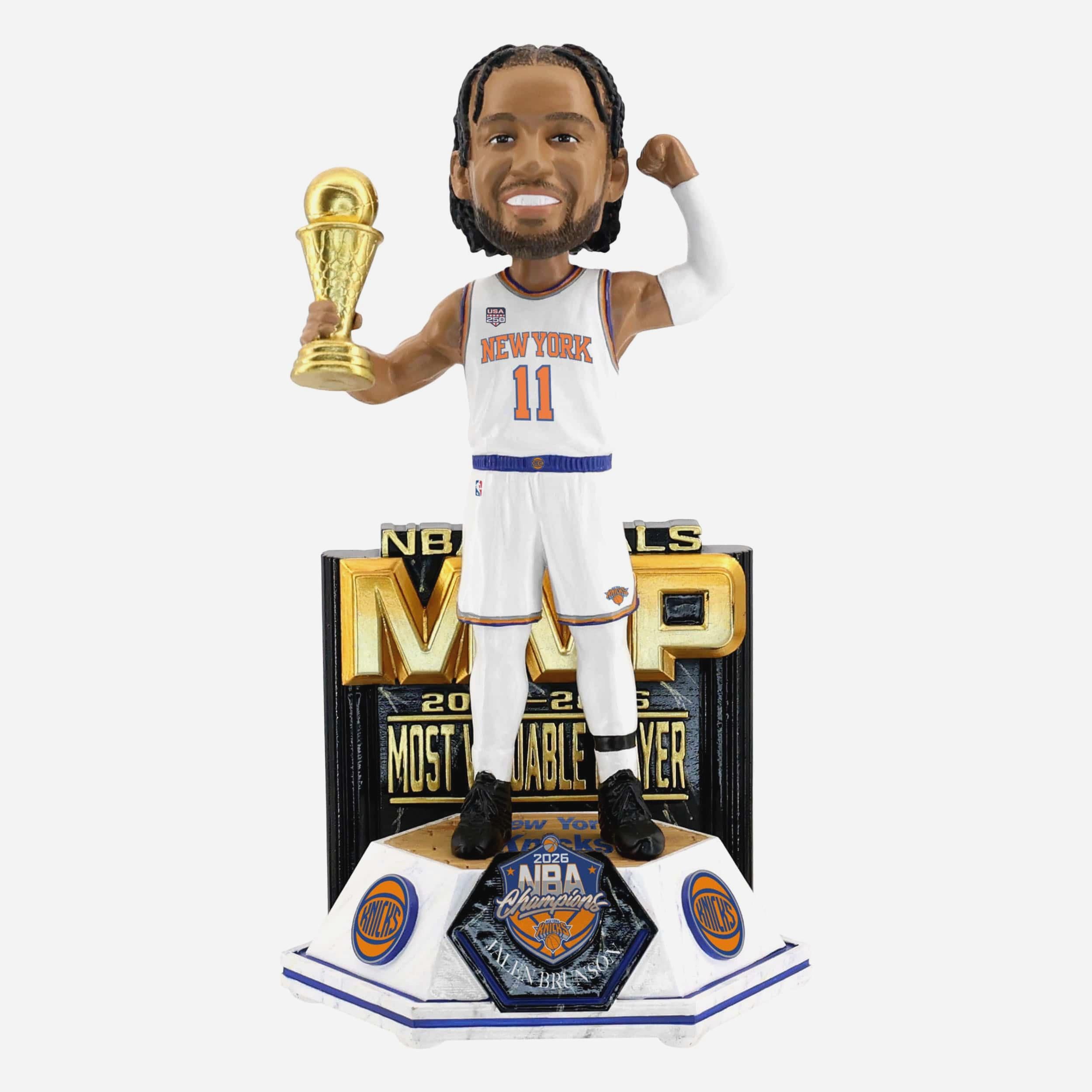 Jalen Brunson ボブルヘッド　NBA Knicks 優勝記念 Jalen Brunson New York Knicks 2026 NBA Champions MVP Celebration