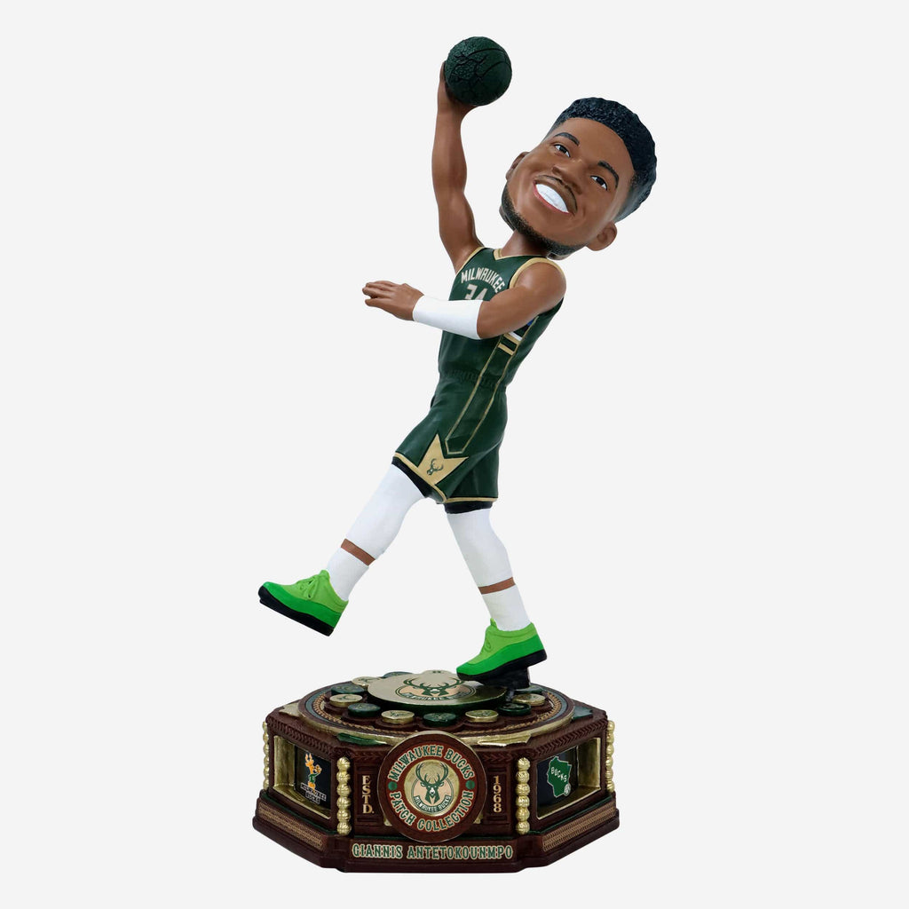 Giannis Antetokounmpo Milwaukee Bucks Patch Collection Bobblehead FOCO - FOCO.com