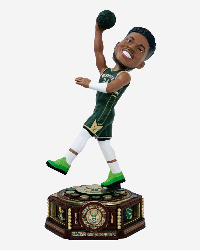 Giannis Antetokounmpo Milwaukee Bucks Patch Collection Bobblehead FOCO - FOCO.com