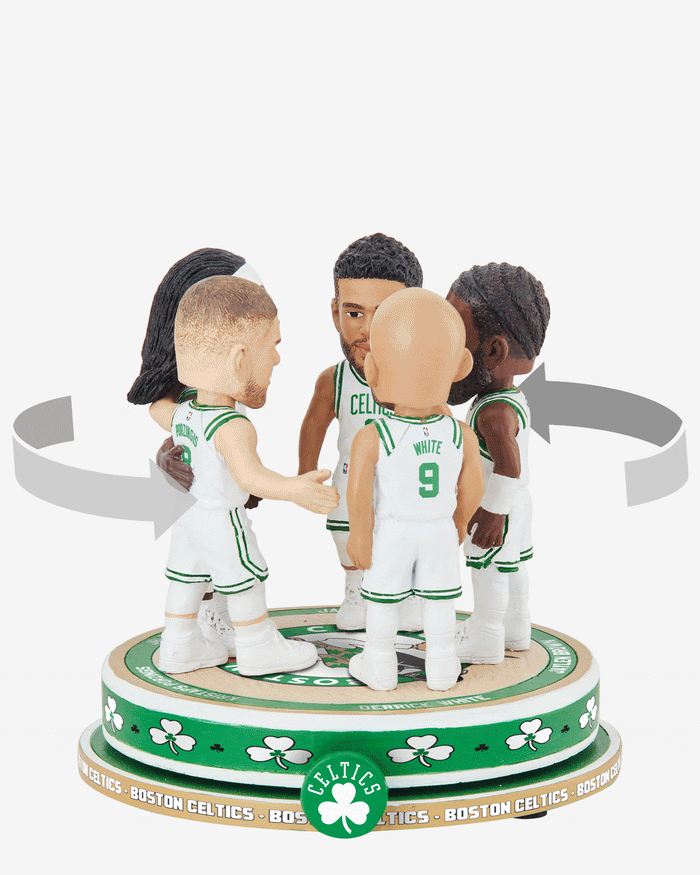 Boston Celtics Huddle Spinner Mini Bobblehead Scene