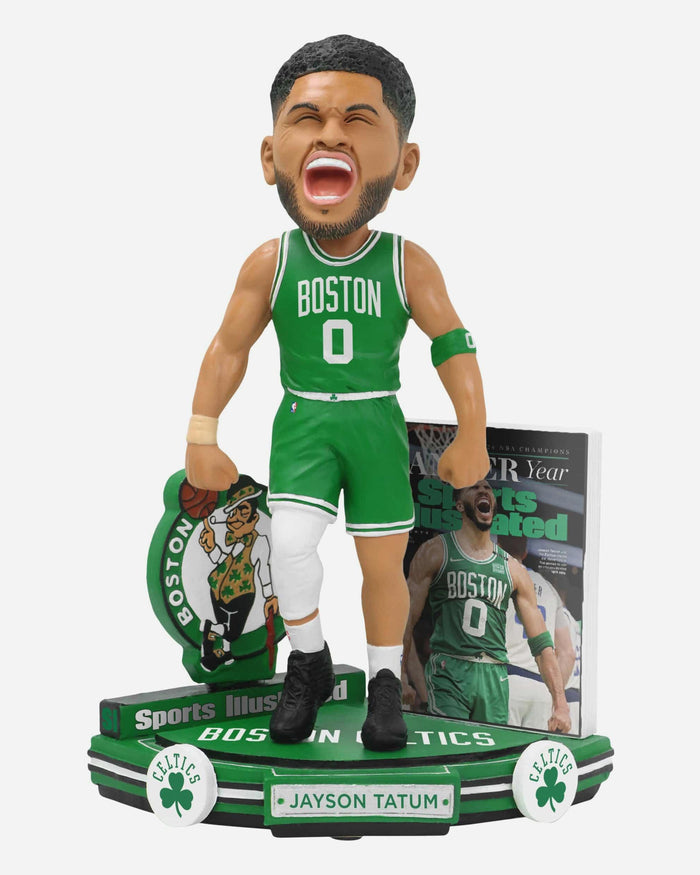 Jayson Tatum Boston Celtics Banner Year Sports Illustrated Cover Bobblehead FOCO - FOCO.com