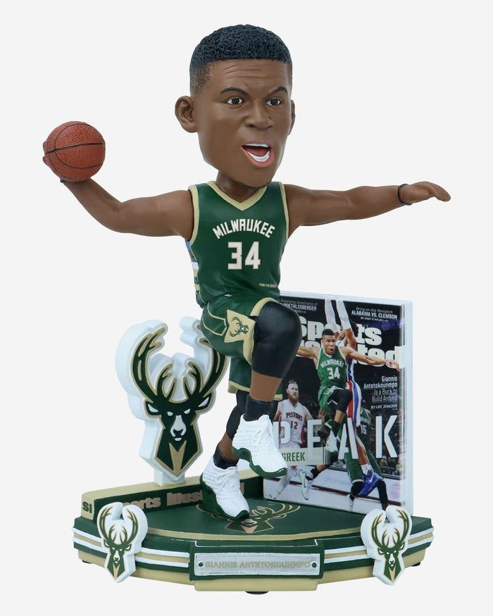 Giannis Antetokounmpo Milwaukee Bucks Sports Illustrated Cover Bobblehead FOCO - FOCO.com