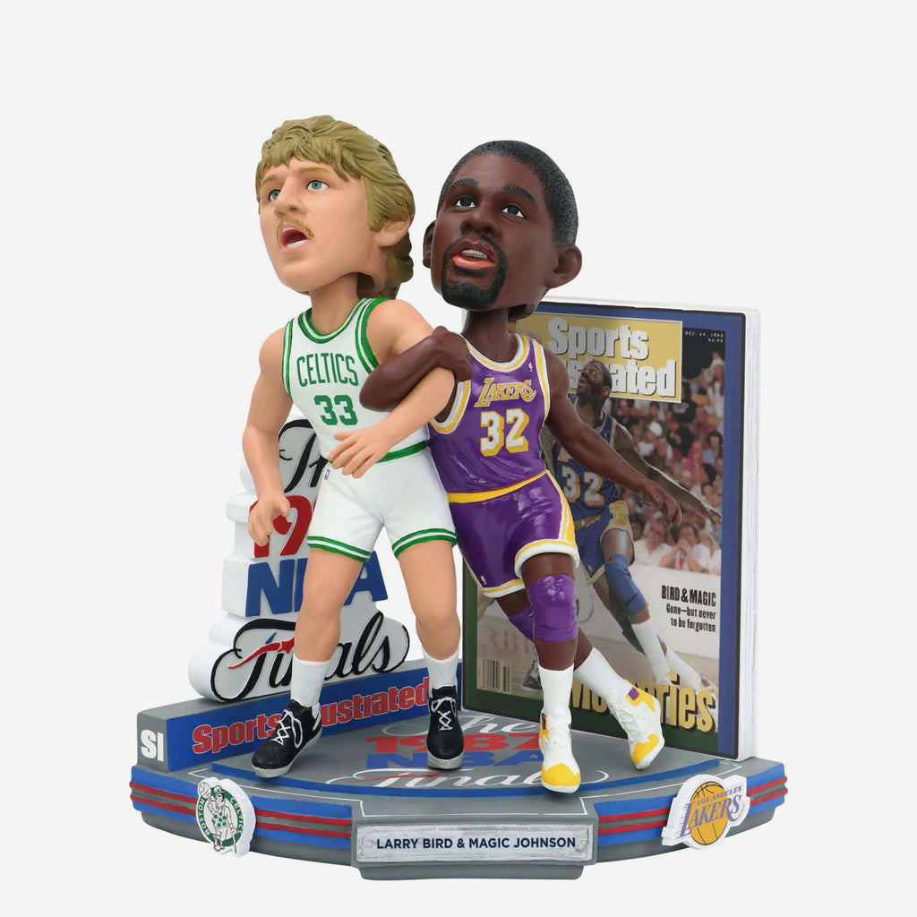 Larry Bird & Magic Johnson Boston Celtics & Los Angeles Lakers Memories Sports Illustrated Cover Bobblehead