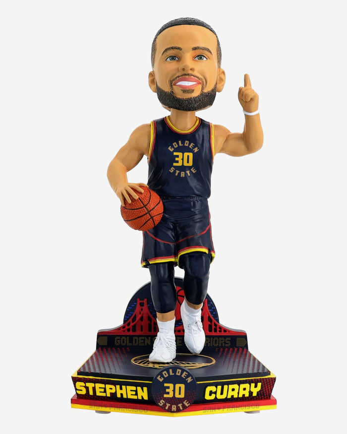 Steph Curry Golden State Warriors 2025 City Jersey Bobblehead FOCO - FOCO.com