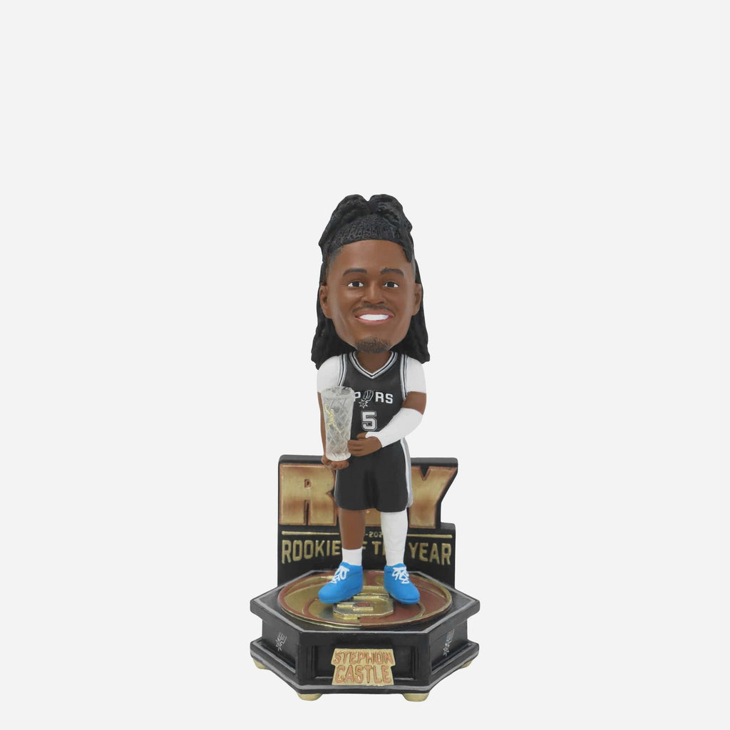 Stephon Castle San Antonio Spurs Rookie of the Year Mini Bobblehead FOCO - FOCO.com