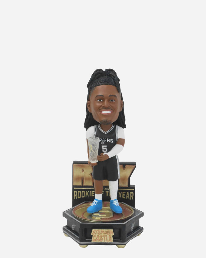 Stephon Castle San Antonio Spurs Rookie of the Year Mini Bobblehead FOCO - FOCO.com