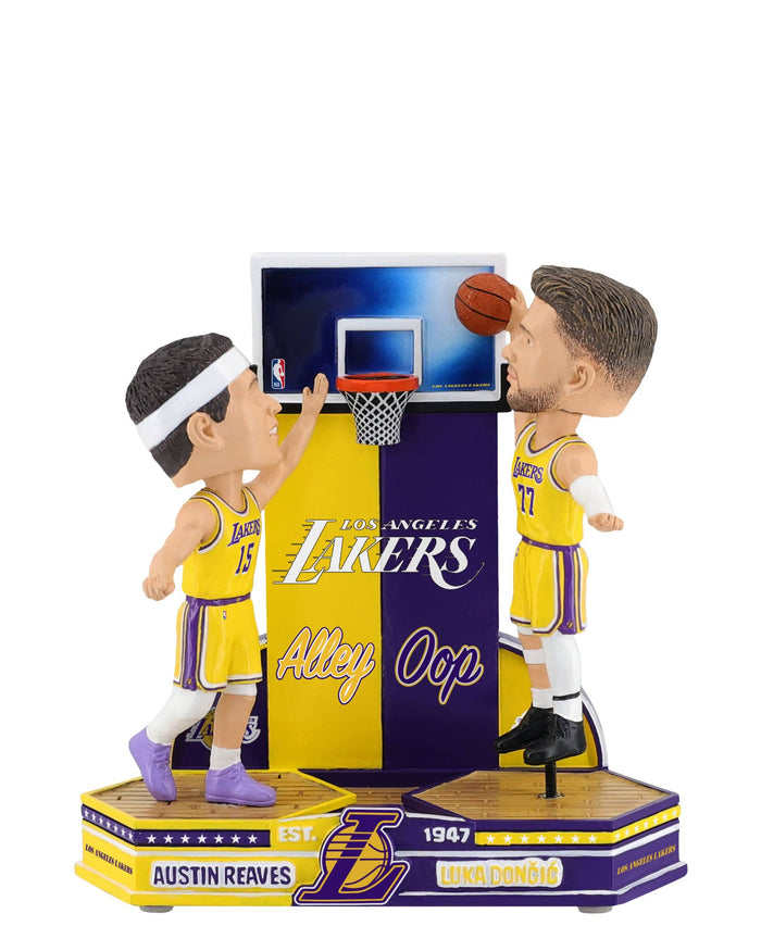 Luka Doncic & Austin Reeves Los Angeles Lakers Alley Oop Bobblehead FOCO - FOCO.com