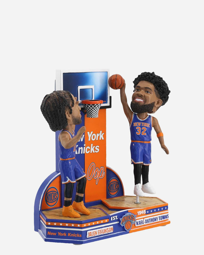Jalen Brunson & Karl-Anthony Towns New York Knicks Alley Oop Bobblehead FOCO - FOCO.com