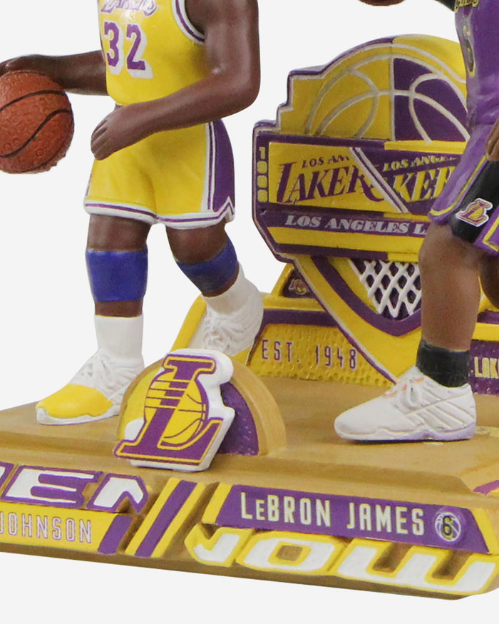 Magic Johnson & LeBron James Los Angeles Lakers Then and Now Bobblehead FOCO - FOCO.com