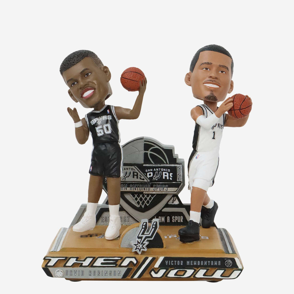 David Robinson & Victor Wembanyama San Antonio Spurs Then and Now Bobblehead FOCO - FOCO.com