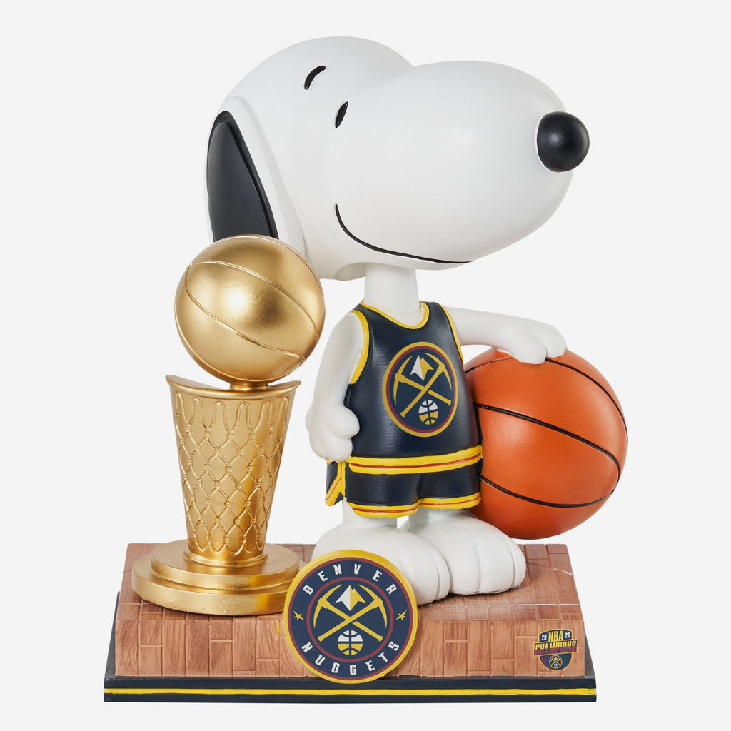 Denver Nuggets Snoopy Peanuts 2023 NBA Champions Trophy Bobblehead FOCO - FOCO.com