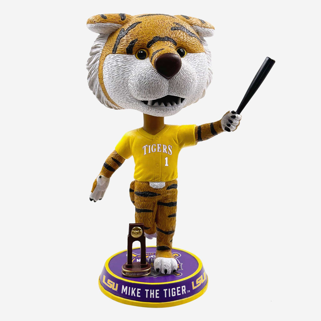 Mike the Tiger LSU Tigers 2023 Mens College World Series Champions Bighead Bobblehead FOCO - FOCO.com