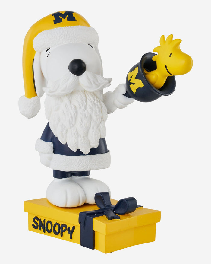 Michigan Wolverines Snoopy & Woodstock Peanuts Christmas Special Bobblehead FOCO - FOCO.com