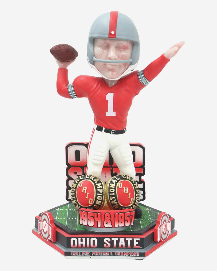 Ohio State Buckeyes Football National Champions 1954 & 1957 Decades Of Excellence Bobblehead Officially Licensed by NCAA Ohio State Buckeyes Football National Champions 1954 & 1957 Decades Of Excellence Bobblehead Officially Licensed by NCAA