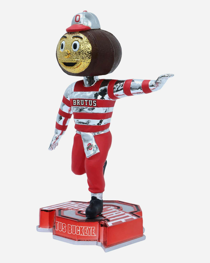 Brutus Buckeye Ohio State Buckeyes Electroplate Mascot Bobblehead FOCO - FOCO.com