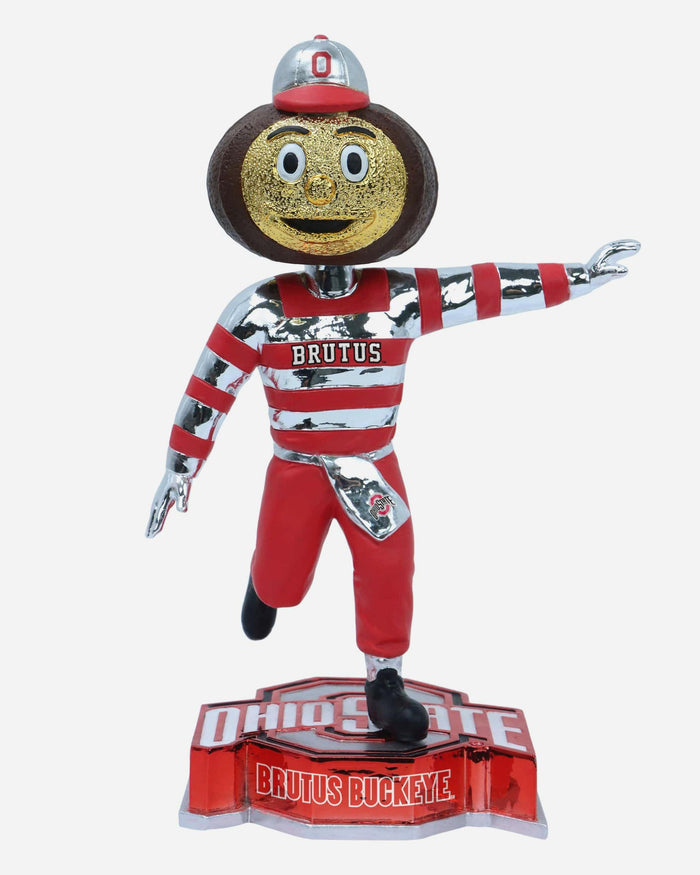 Brutus Buckeye Ohio State Buckeyes Electroplate Mascot Bobblehead FOCO - FOCO.com